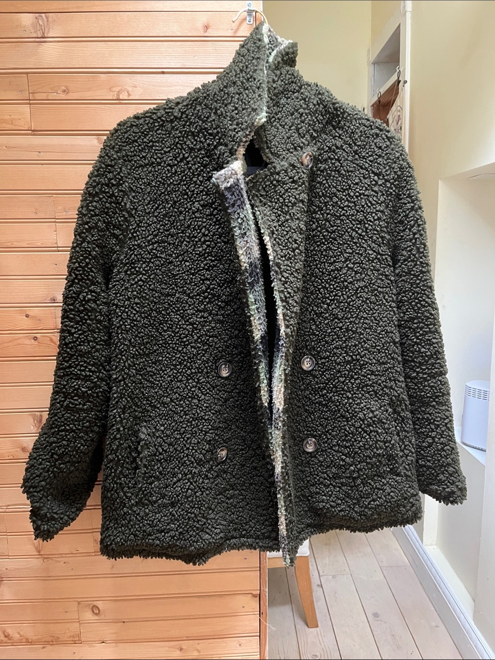 Kitsch Dark Green Plush Teddy Jacket